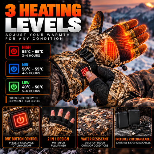Veyrno Camo Heated Gloves
