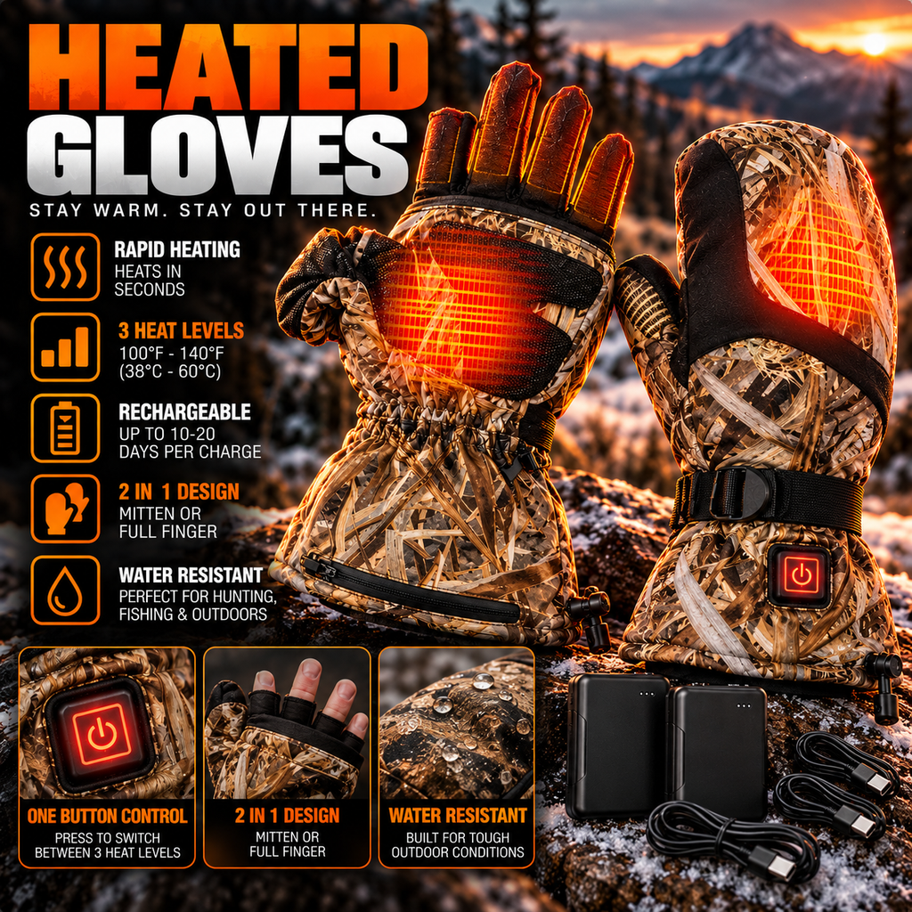 Veyrno Camo Heated Gloves